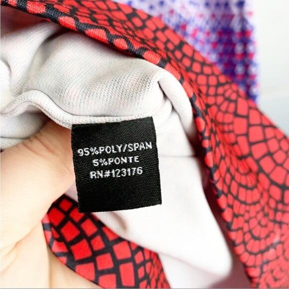 Anthropologie Mah Na Mah Na Colorful Bodycon Graphic Print Pencil Dress Size 2 - Picture 11 of 11